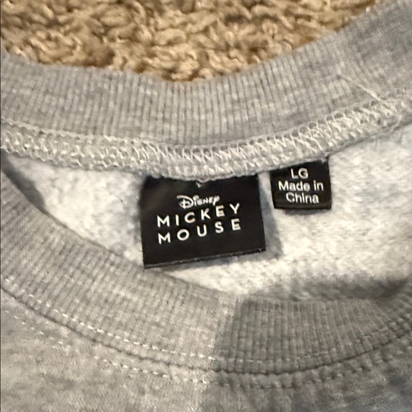Disney Mickey Mouse Gray Sweatshirt with Red and Black Accents - Picture 2 of 3